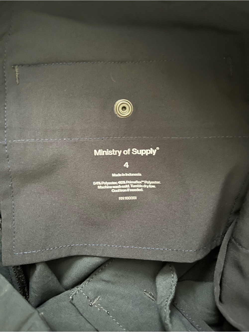 Ministry of Supply Women’s Dark Blue Grey Straight Leg Capri Trouers - Size 4 - Picture 4 of 6